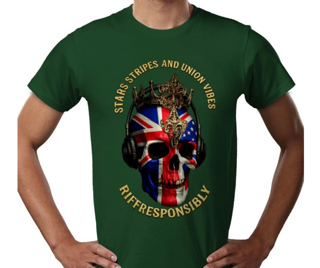 Riff Responsibly | Stars Stripes & Union Vibes T-Shirt