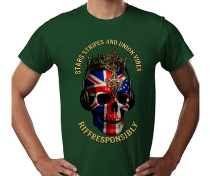 Riff Responsibly | Stars Stripes & Union Vibes T-Shirt