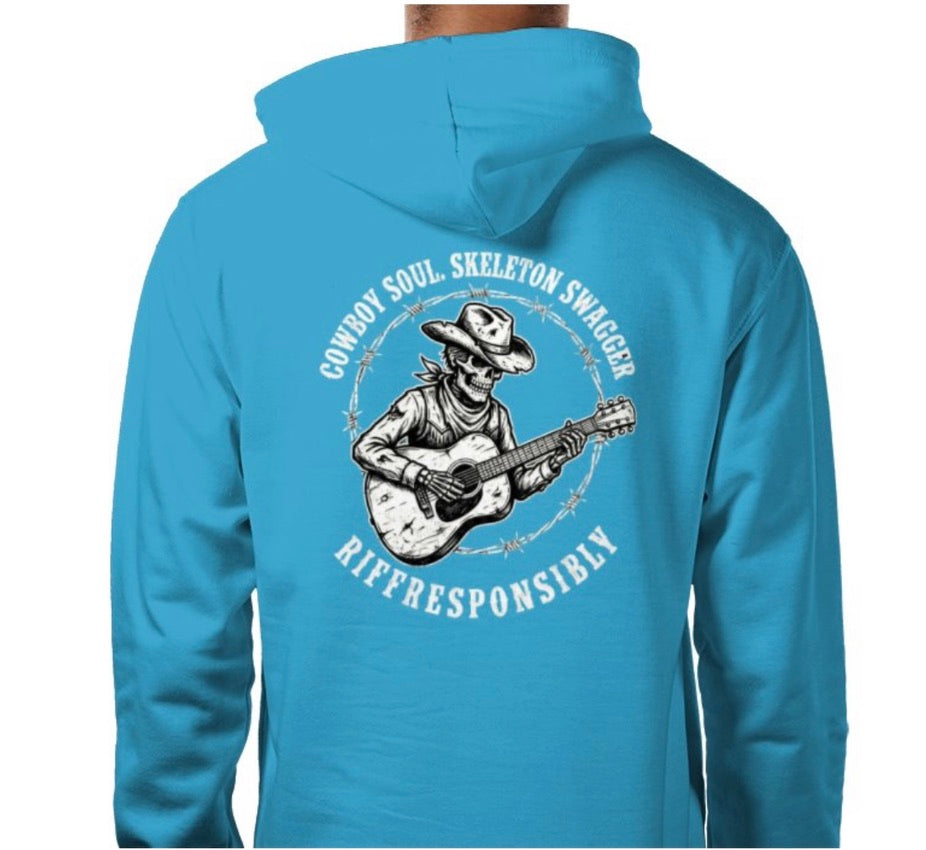 Riff Responsibly | Cowboy Soul Skeleton Swagger Hoodie