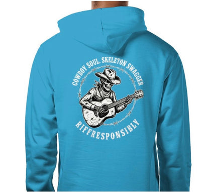 Riff Responsibly | Cowboy Soul Skeleton Swagger Hoodie