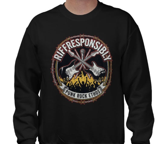 Riff Responsibly | Punk Rock Ethos Sweatshirt