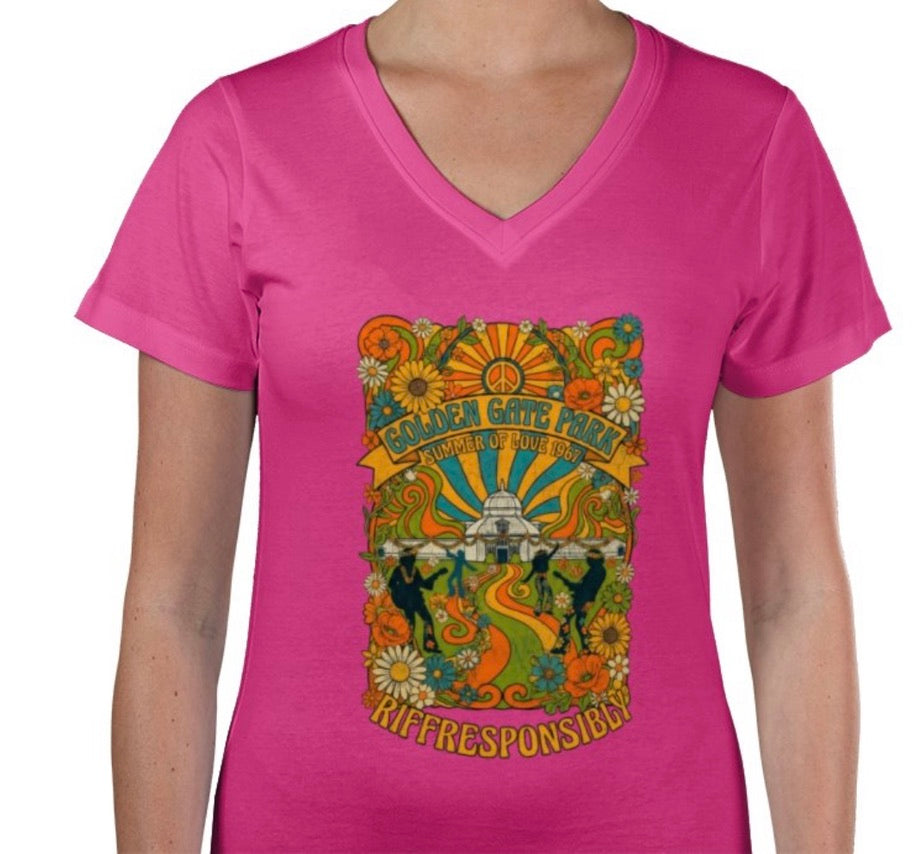 Riff Responsibly | Golden Gate Park V Neck T-Shirt Women