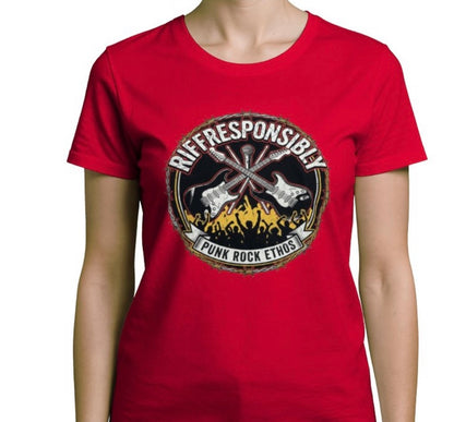 Riff Responsibly | Punk Rock Ethos T-Shirt Women