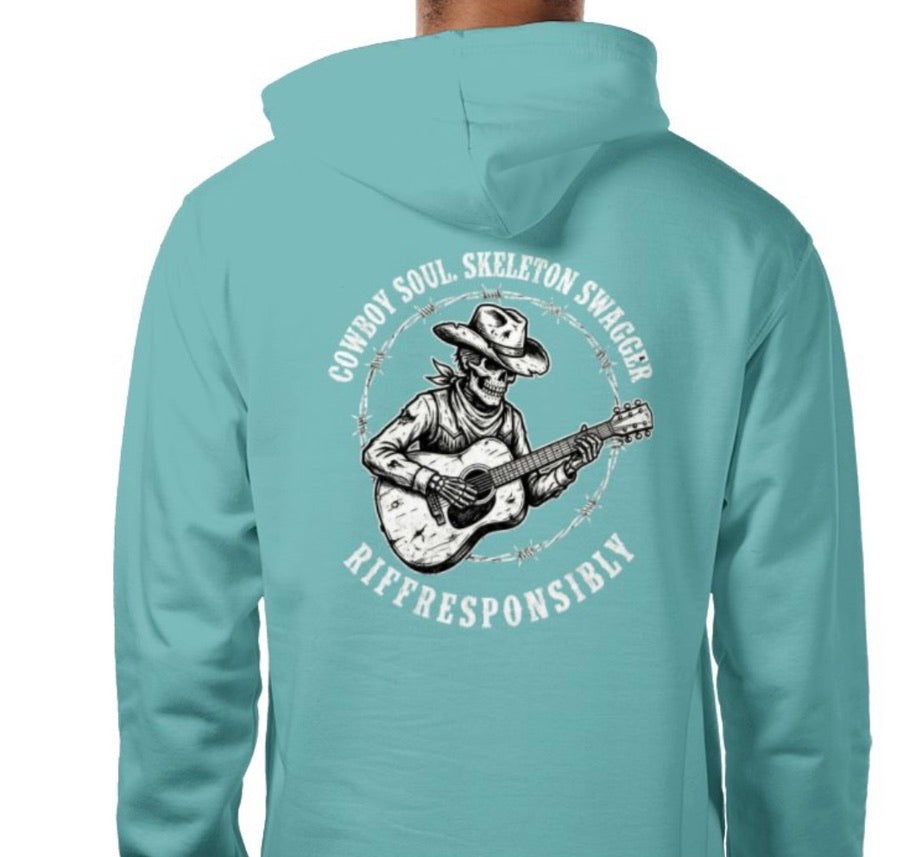 Riff Responsibly | Cowboy Soul Skeleton Swagger Hoodie