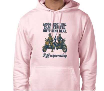 Riff Responsibly | Mod Rockers Same Street Different Beat Hoodie