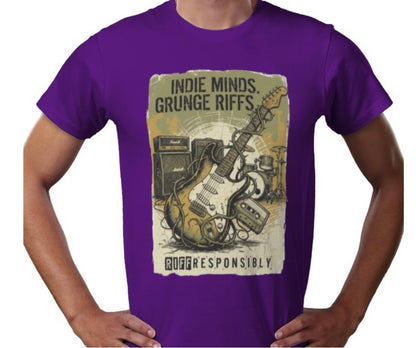 Riff Responsibly | Indie Minds Grunge Riffs T-Shirt