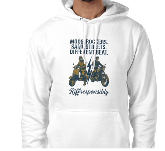 Riff Responsibly | Mod Rockers Same Street Different Beat Hoodie