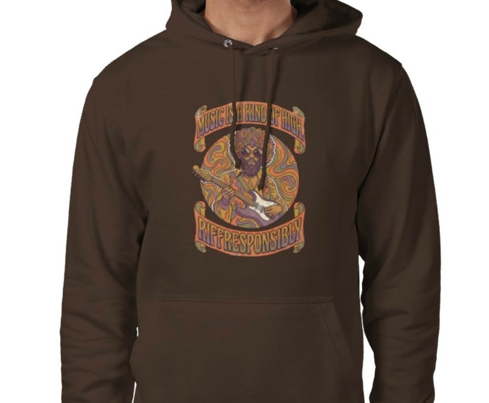 Riff Responsibly | Music Is A Kind Of High Hoodie
