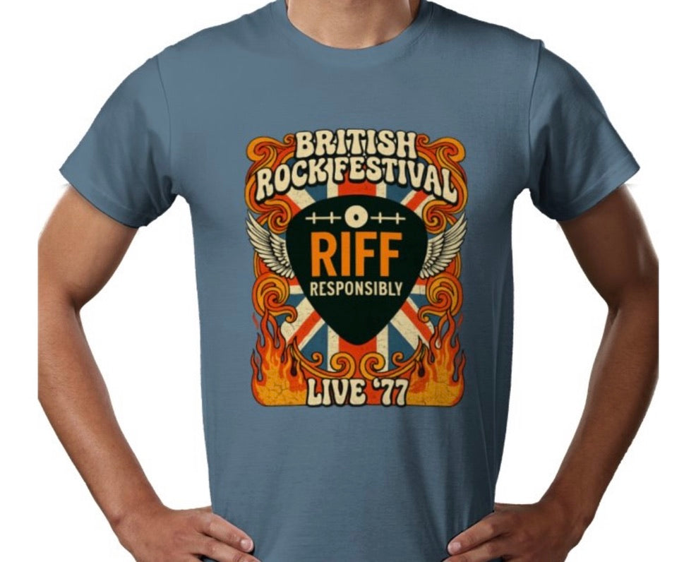 Riff Responsibly | British Rock Festival T-Shirt