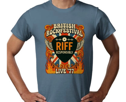 Riff Responsibly | British Rock Festival T-Shirt