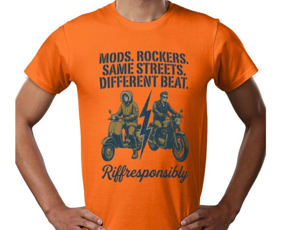Riff Responsibly | Mod Rockers Same Street Different Beat T-Shirt