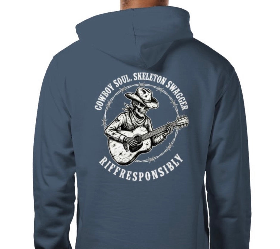 Riff Responsibly | Cowboy Soul Skeleton Swagger Hoodie
