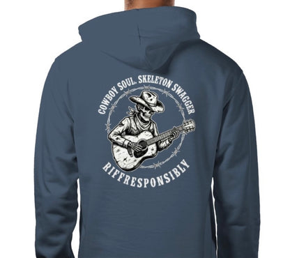 Riff Responsibly | Cowboy Soul Skeleton Swagger Hoodie