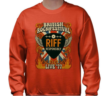 Riff Responsibly | British Rock Festival Sweatshirt