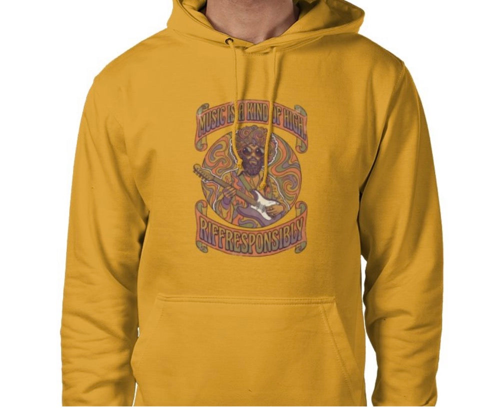 Riff Responsibly | Music Is A Kind Of High Hoodie