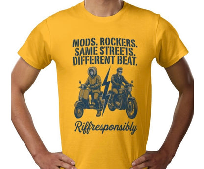 Riff Responsibly | Mod Rockers Same Street Different Beat T-Shirt