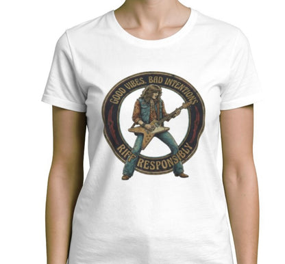 Riff Responsibly | Good Vibes Bad Intentions Women T-Shirt