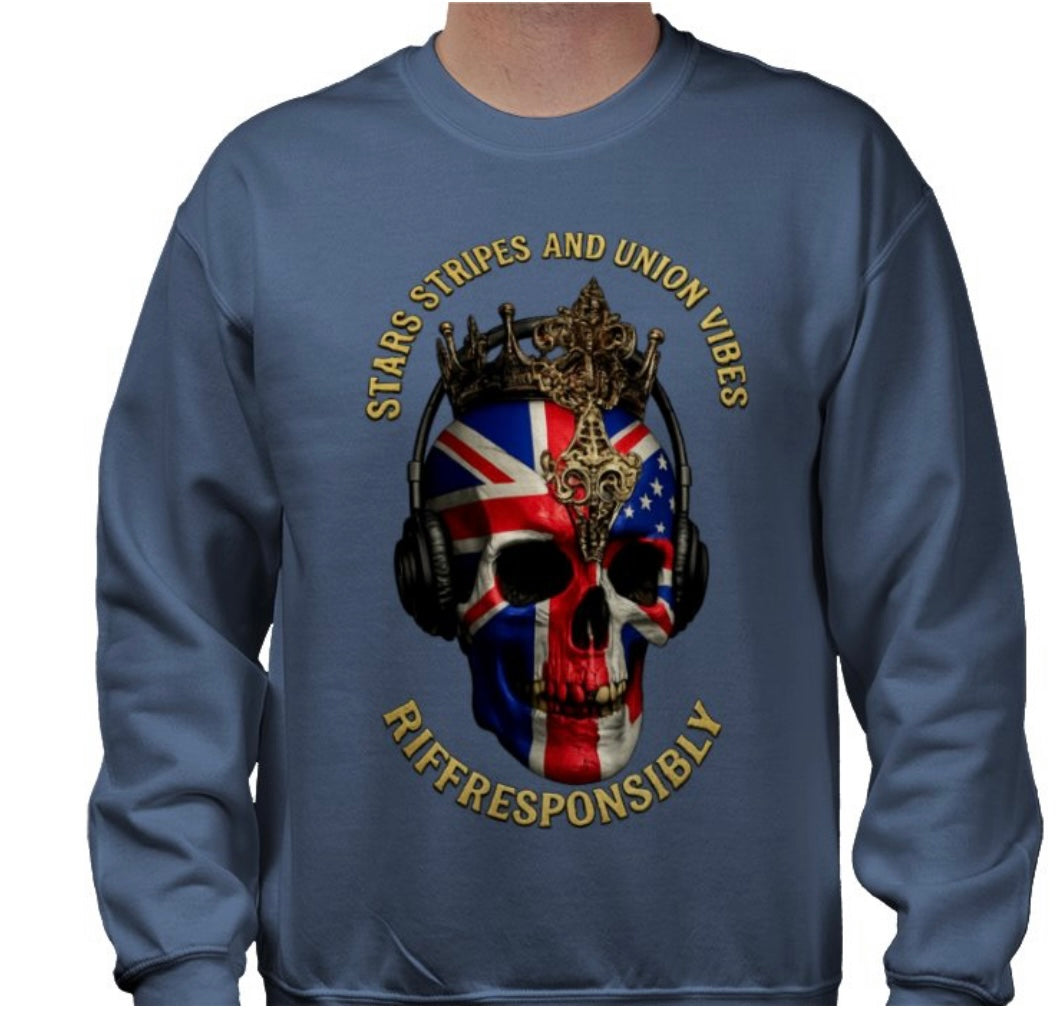 Riff Responsibly | Stars Stripes & Union Vibes Sweatshirt