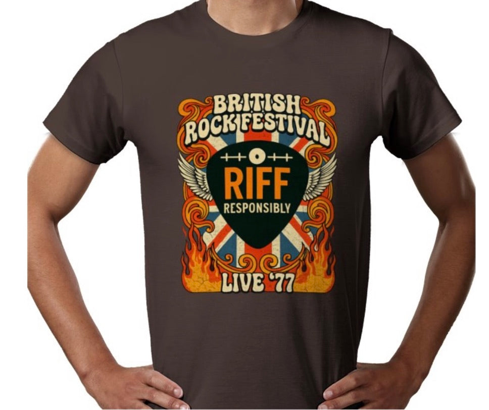 Riff Responsibly | British Rock Festival T-Shirt