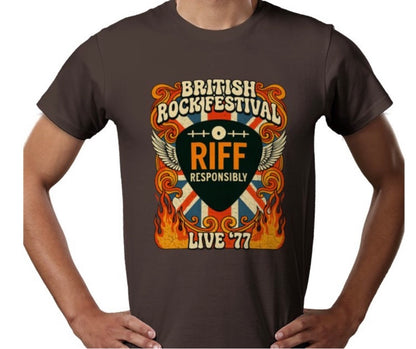 Riff Responsibly | British Rock Festival T-Shirt