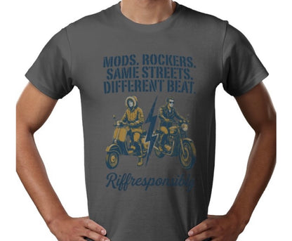 Riff Responsibly | Mod Rockers Same Street Different Beat T-Shirt