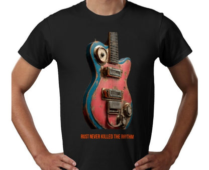 Riff Responsibly |  Rust Never Killed The Rhythm T-Shirt