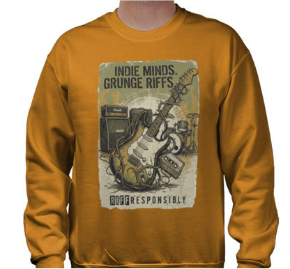 Riff Responsibly | Indie Minds Grunge Riffs Sweatshirt