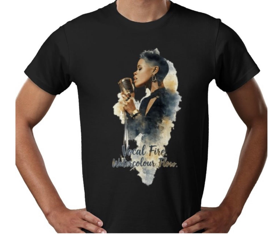 Riff Responsibly | Vocal Fire Watercolour Flow T-Shirt