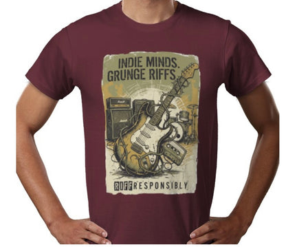 Riff Responsibly | Indie Minds Grunge Riffs T-Shirt