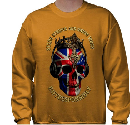 Riff Responsibly | Stars Stripes & Union Vibes Sweatshirt