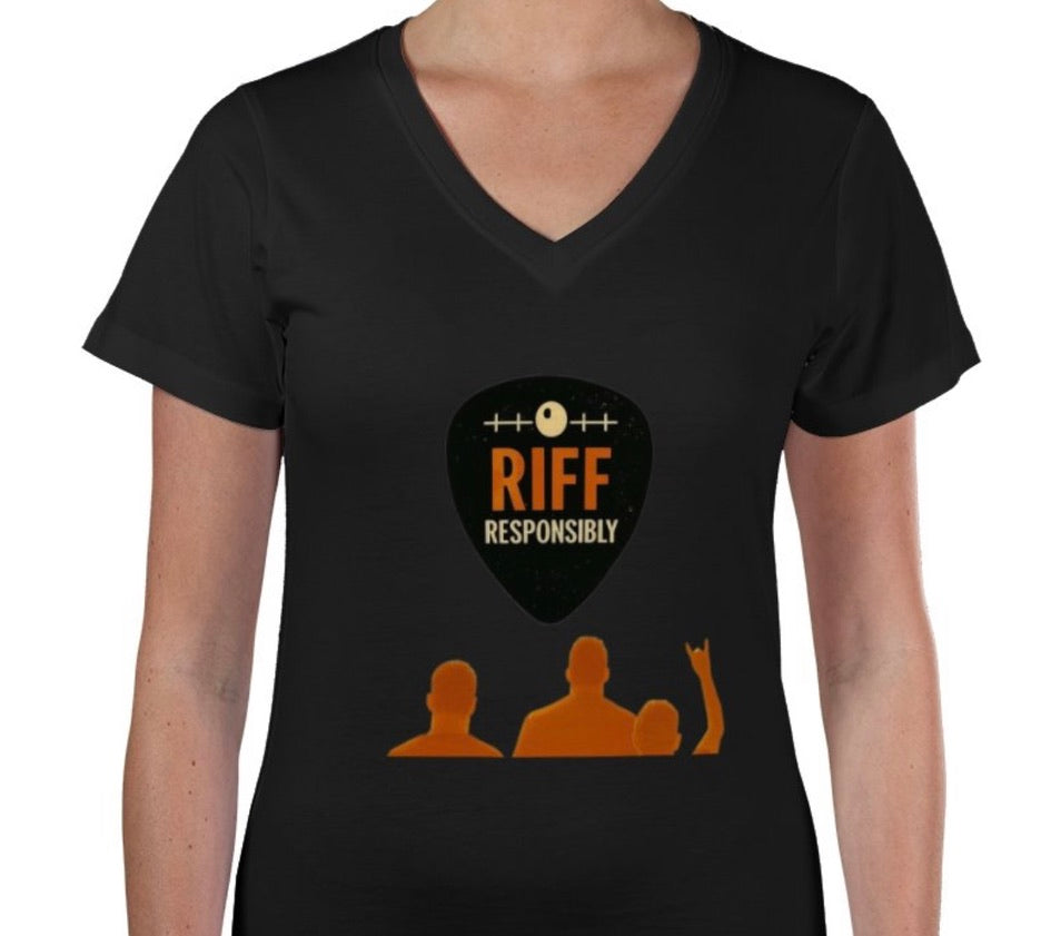 Riff Responsibly | Main Logo V Neck T-Shirt Women