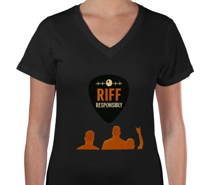 Riff Responsibly | Main Logo V Neck T-Shirt Women