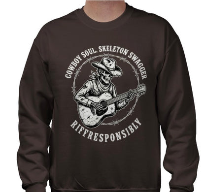 Riff Responsibly | Cowboy Soul Skeleton Swagger Sweatshirt