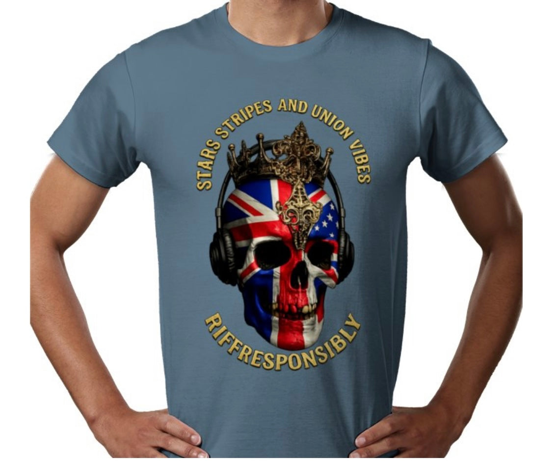 Riff Responsibly | Stars Stripes & Union Vibes T-Shirt