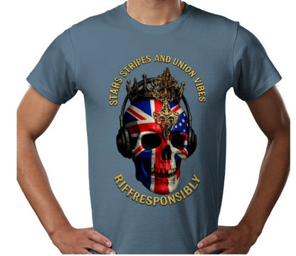 Riff Responsibly | Stars Stripes & Union Vibes T-Shirt