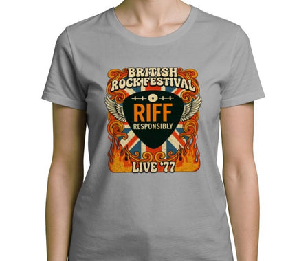 Riff Responsibly | British Rock Festival Women T-Shirt
