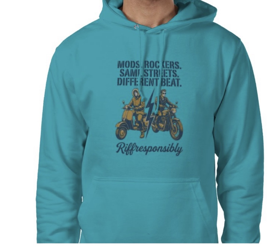 Riff Responsibly | Mod Rockers Same Street Different Beat Hoodie