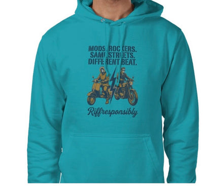 Riff Responsibly | Mod Rockers Same Street Different Beat Hoodie