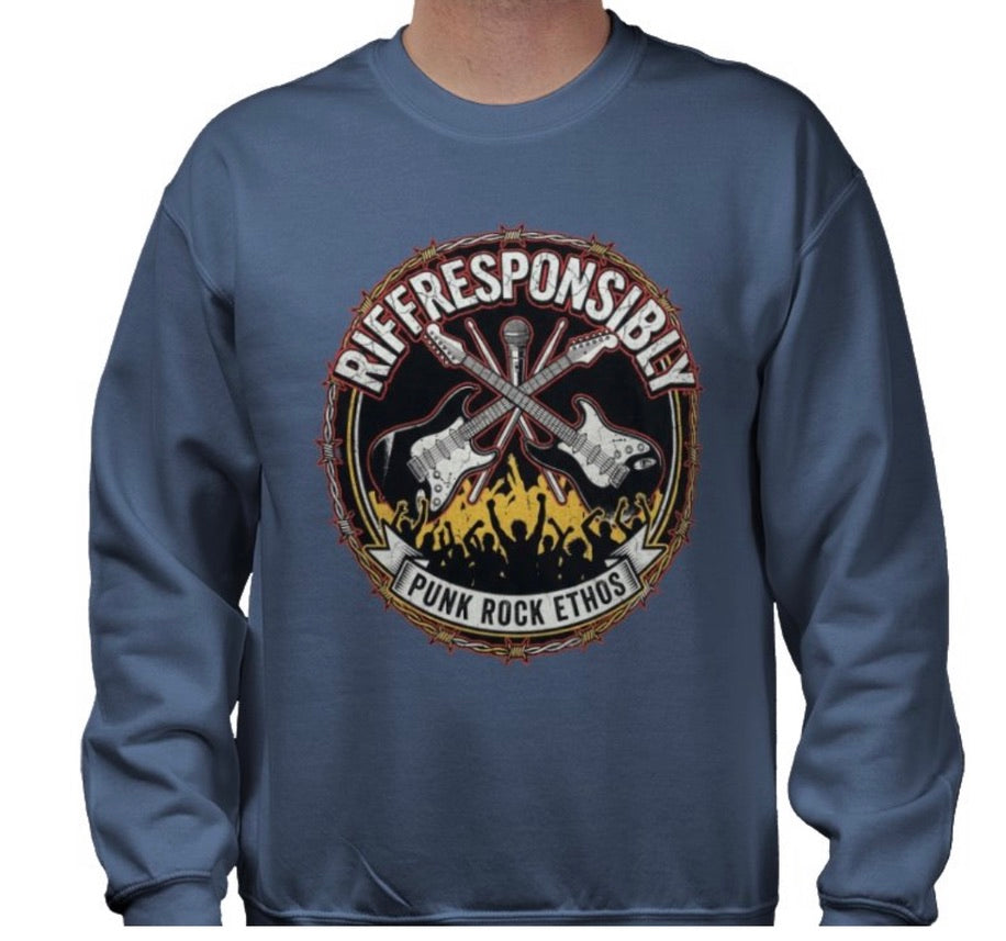 Riff Responsibly | Punk Rock Ethos Sweatshirt