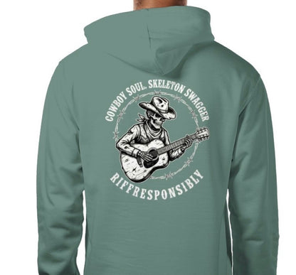 Riff Responsibly | Cowboy Soul Skeleton Swagger Hoodie