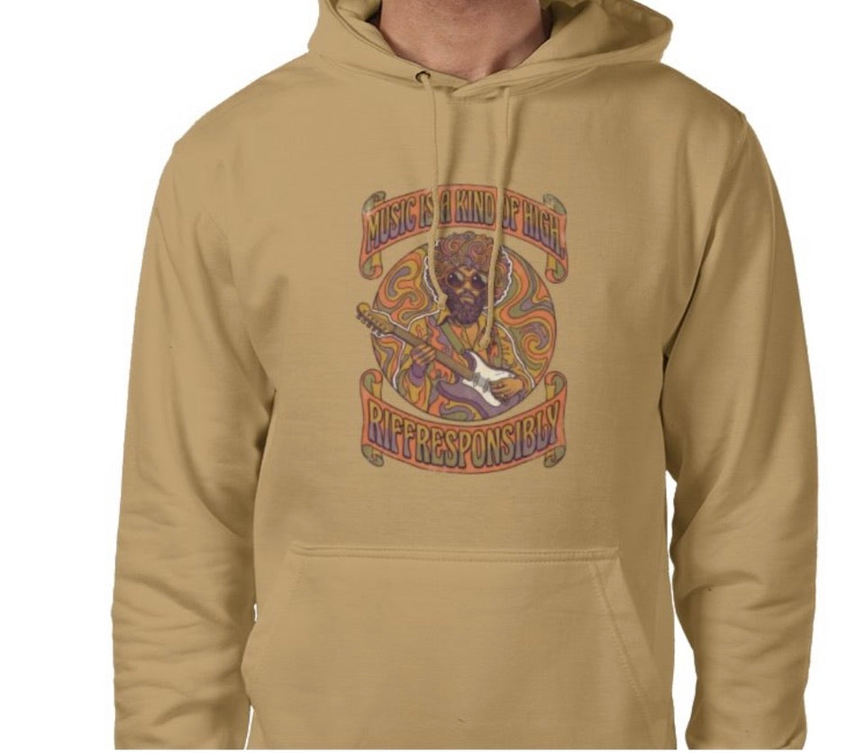 Riff Responsibly | Music Is A Kind Of High Hoodie