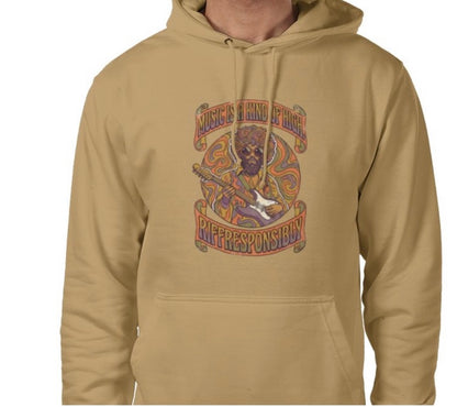 Riff Responsibly | Music Is A Kind Of High Hoodie