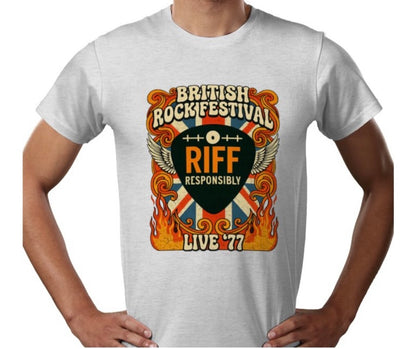 Riff Responsibly | British Rock Festival T-Shirt