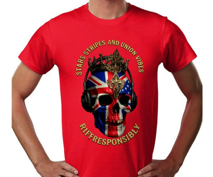 Riff Responsibly | Stars Stripes & Union Vibes T-Shirt