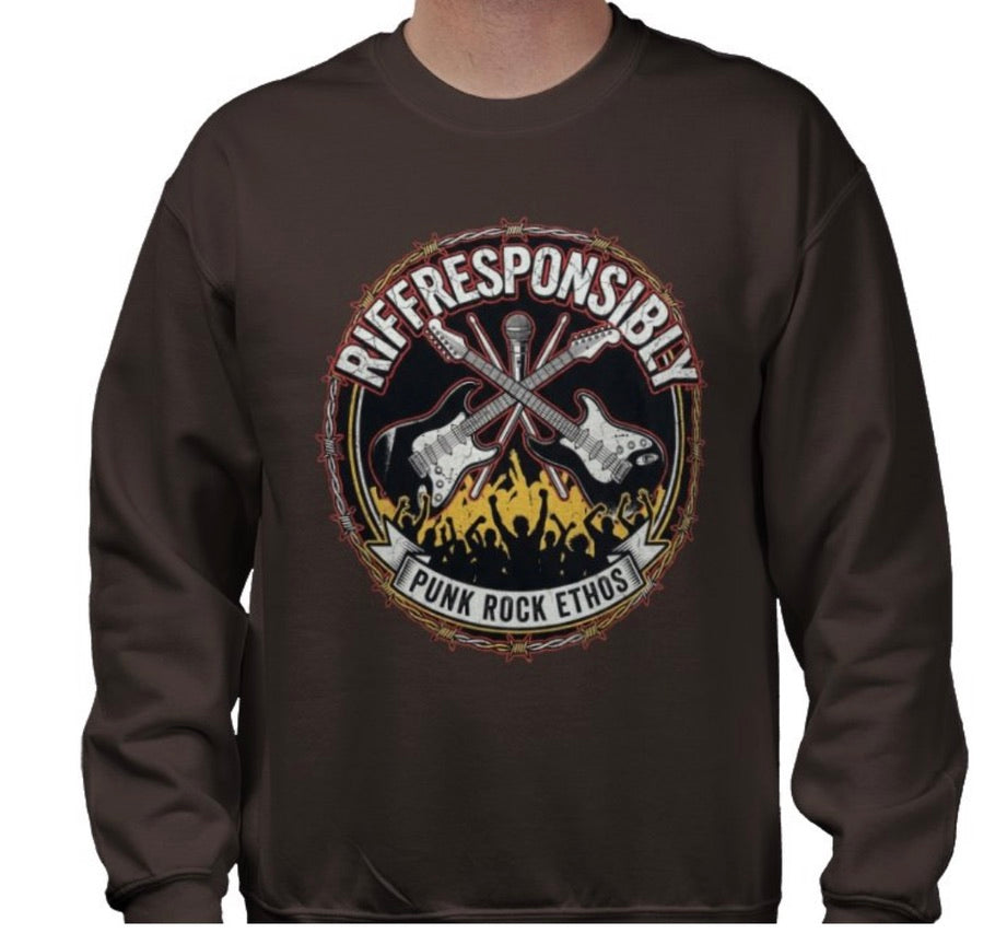 Riff Responsibly | Punk Rock Ethos Sweatshirt