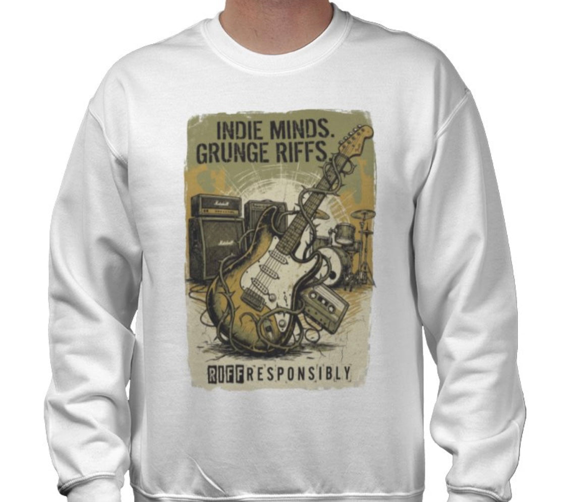 Riff Responsibly | Indie Minds Grunge Riffs Sweatshirt