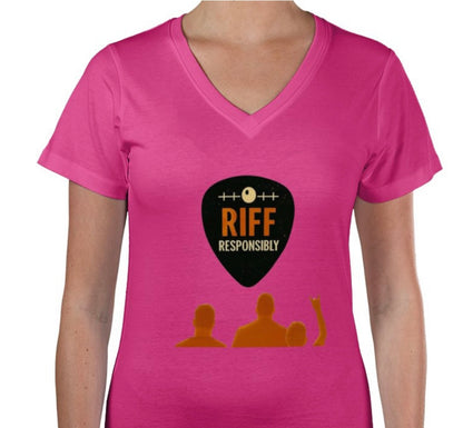 Riff Responsibly | Main Logo V Neck T-Shirt Women