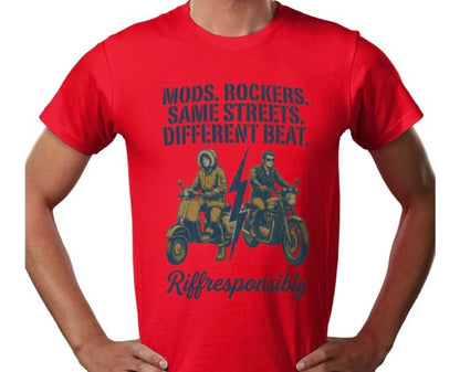 Riff Responsibly | Mod Rockers Same Street Different Beat T-Shirt