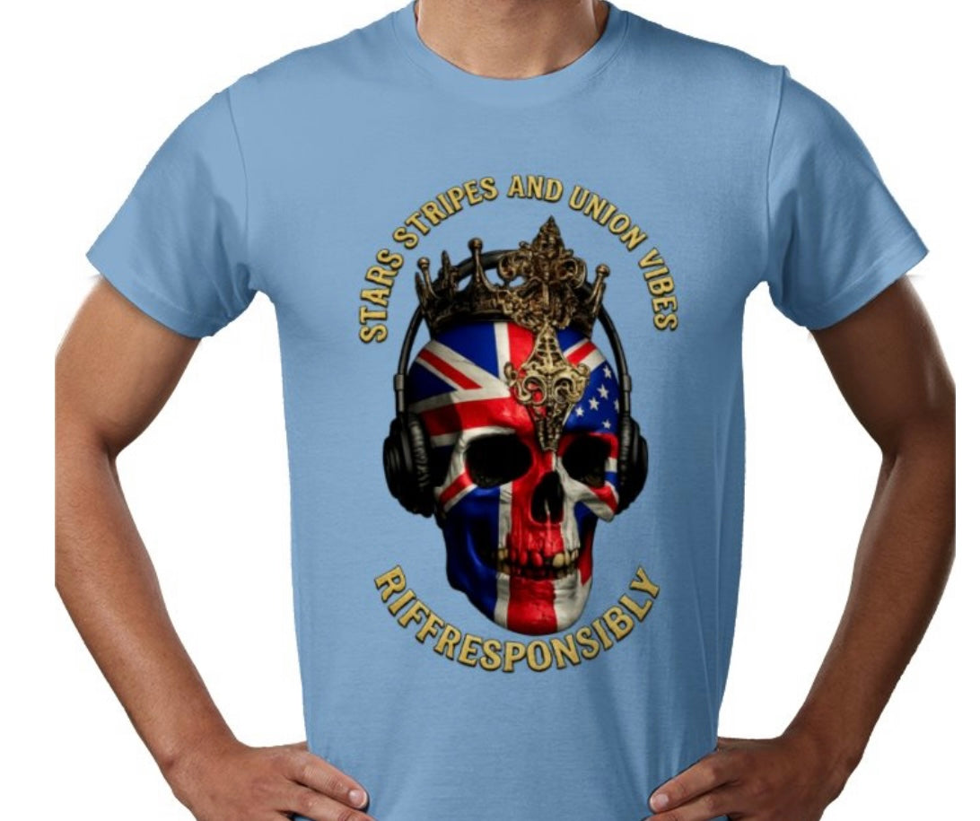 Riff Responsibly | Stars Stripes & Union Vibes T-Shirt