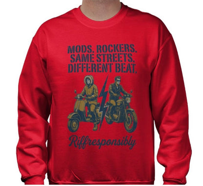 Riff Responsibly | Mod Rockers Same Street Different Beat Sweatshirt